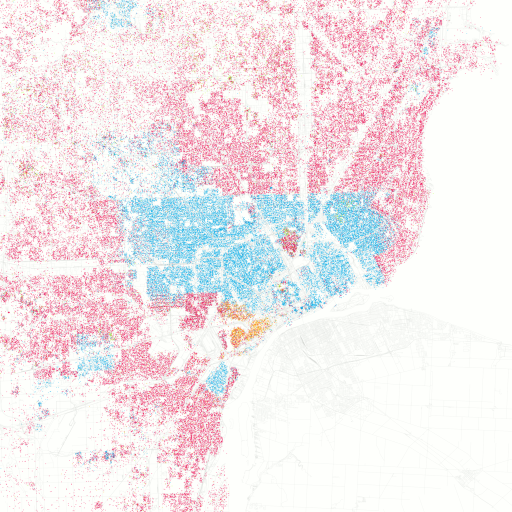 Redline map of Detroit